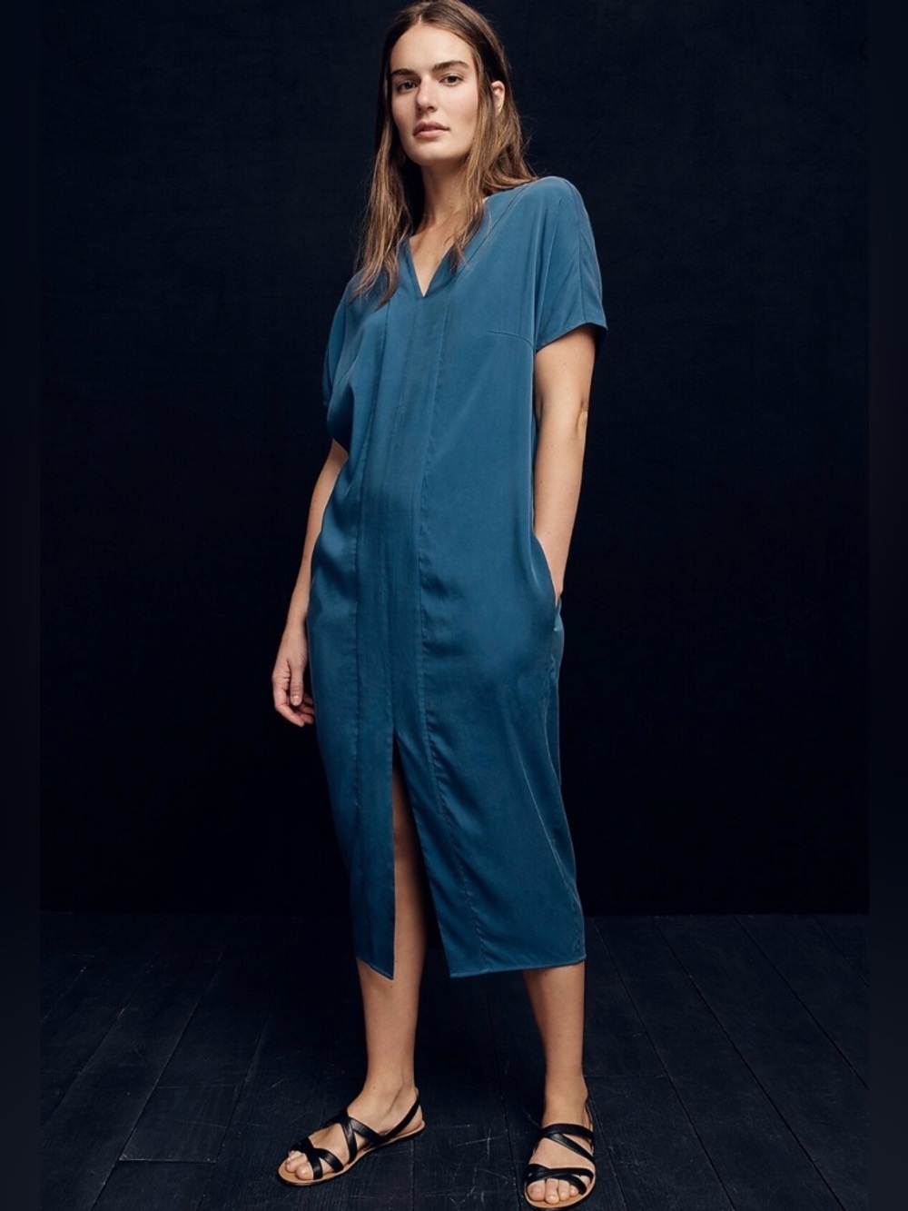 J. Crew Teal Midi Dress